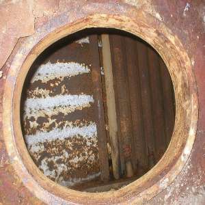 Corrosion is far less inside steam boiler